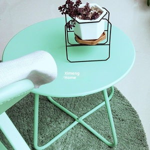 Moderno nordico semplice in ferro piccolo <span class=keywords><strong>tavolino</strong></span> da caffè antiruggine uso esterno interno per mobili per la casa balcone divano laterale tavolo d'angolo - Product Image 3