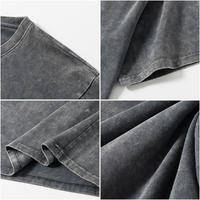 T-shirt Homme Streetwear Coupe Classique Vintage Délavé à l'Acide Imprimé DTG Personnalisé 100% Coton Uni 200g – Fabricant de Vêtements