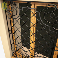 Reja de Seguridad Artística Personalizada de Hierro Fundido, Diseño de Hierro Forjado Antirrobo para Hoteles y Villas, Fija, Abierta, Horizontal, de Acero Inoxidable