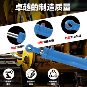 Cylindre hydraulique certifié ISO9001 de 5 tonnes pour plateforme élévatrice, à simple/double action, avec trou supérieur/inférieur, pour presse à balles - Product Image 5