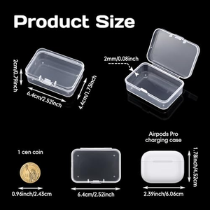 Boîte de rangement portable en plastique transparent haute transparence avec couvercle pour organiser les petites pièces - Product Image 5