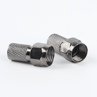 Câble coaxial noir avec connecteur F, connecteurs F RG6