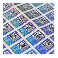 Autocollants de sécurité inviolables en gros d'usine forme de rectangle avec code à barres pour étiquette d'emballage prix bon marché