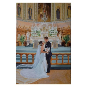<span class=keywords><strong>Portrait</strong></span> de mariage <span class=keywords><strong>personnalisé</strong></span> peinture personnalisée cadeau de mariage Commission <span class=keywords><strong>Couple</strong></span> mariage <span class=keywords><strong>Portrait</strong></span> famille peinture à l'huile sur toile - Product Image 4