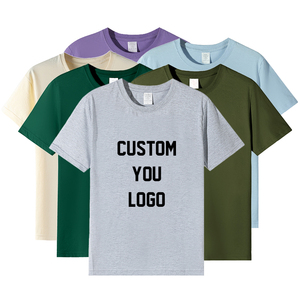 DTG Printed logo T-shirts Custom 100% Cotton Round Neck T-shirt Team Activity Advertising Promotion T-shirts