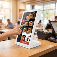 14/15.6 İnç Restoran Masaüstü Standlı WiFi Küçük Ekranlı Android Dijital Menü Video Reklam Paneli Ekran Tablet Oynatıcı