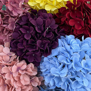 Hydrangea <b>Artificial</b> Flowers Silk Flower Wedding Decor Handmade Single <b>Stem</b> Macaron Style Modern Design - Product Image 1