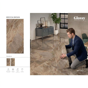 Vistaar Carrara Wood Stone Porcelain <b>Tiles</b> 600x1200mm High Gloss Polished Glazed Floor Wall - Product Image 5