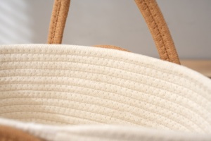 Hai giai điệu túi xách bông chuỗi dệt rơm bãi biển Túi Tote Túi - Product Image 6