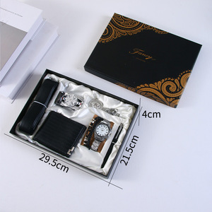 Set de Regalo Transfronterizo: Reloj, Cartera, Pulsera, Cinturón, Llavero, Bolígrafo, Caja de Regalo de Negocios para Hombres, Día del Padre - Product Image 2