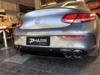 Kit de Difusor Trasero Pharri Nuevo W205, Actualización a Estilo C43 AMG con Soporte para Puntas de Escape para Benz Clase C Coupé 2015-2019
