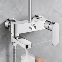 Nouvelle Robinetterie de Douche en Laiton au Design Tendance, Mitigeur Chaud/Froid pour Salle de Bain, Hôtel, Appartement