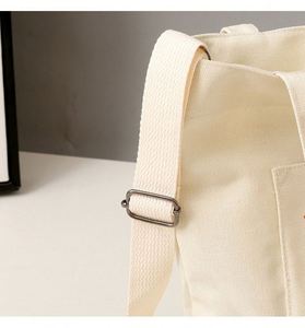 Medium Cotton Tote <b>Bag</b> Custom Logo <b>Large</b> Capacity Reusable <b>Beach</b> Shopping <b>Bag</b> Fast Delivery Folding Style for Daily Travel Use - Product Image 5