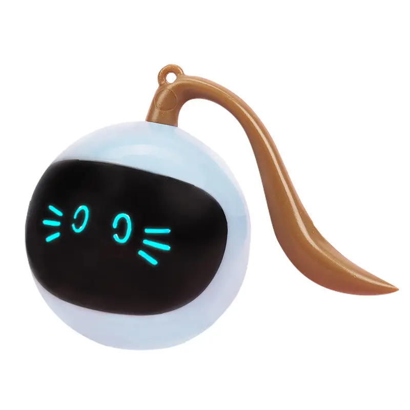 Smart Toy Ball Usb Elektrische Magic Roll Bal Klinkende Huisdier Kat Speelgoed Rollende Led Flash Ball Automatisch Roterend Speelgoed Voor Kat Hond