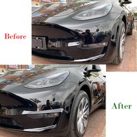 Para Tesla Model Y, Material ABS, Ventilación de Aire para Parachoques Delantero, Alerón, Divisor de Aire, Accesorios de Modificación de Automóviles