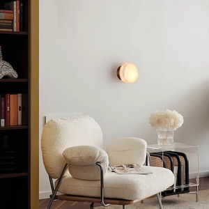 Lampe murale en marbre naturel, source de lumière LED, salon, chambre à coucher, éclairage de miroir, décoration intérieure - Product Image 5