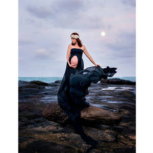 Vestido <span class=keywords><strong>de</strong></span> maternidad sin hombros para <span class=keywords><strong>mujer</strong></span> <span class=keywords><strong>embarazada</strong></span>, accesorios <span class=keywords><strong>de</strong></span> fotografía <span class=keywords><strong>de</strong></span> verano - Product Image 3