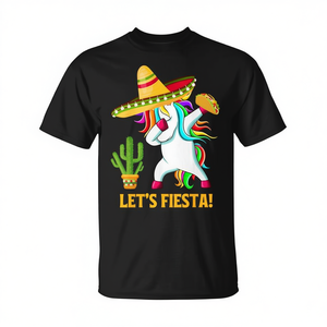 Camiseta Dabbing Unicorn Cinco De Mayo Let's Fiesta para niños y niñas - Product Image 2