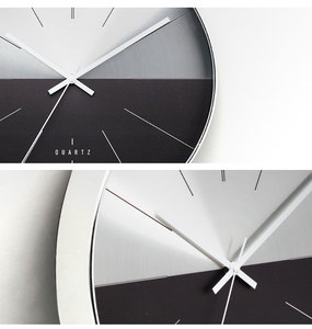 16 pollici <span class=keywords><strong>40</strong></span> <span class=keywords><strong>cm</strong></span> novità argento nero cuciture moderno grande <span class=keywords><strong>orologio</strong></span> <span class=keywords><strong>da</strong></span> <span class=keywords><strong>parete</strong></span> logo personalizzato orologi rotondi in plastica silenziosa - Product Image 5