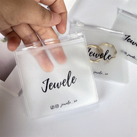 Bolsa de PVC con Cierre Hermético Personalizada de Alta Calidad para Empaque de Aretes Pequeños, Bolsa de Plástico Esmerilado con Cierre y Logotipo Impreso para Joyería