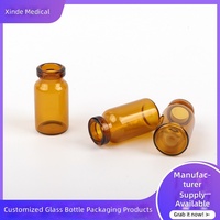 Tubes à essai et flacons en verre borosilicaté transparent (avec bouchon à vis pour poudre lyophilisée ambrée) – Kit pour échantillons de laboratoire