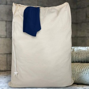Commercio all'ingrosso personalizzato di grandi dimensioni <span class=keywords><strong>Eco</strong></span> 100% di cotone di stoccaggio biancheria borsa di cordone per la raccolta di vestiti sporchi - Product Image 6