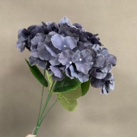 J-260821 Vente en gros de bouquets d'hortensias artificiels en soie à 5 têtes, multicolores, pour la décoration de mariages, de maisons, de fêtes et d'événements