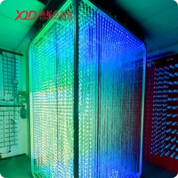 Cubo 3D in Metallo con Display LED RGB Interattivo XQD, Luci Natalizie a Pixel Multicolore per Interni, IP44