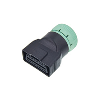 Adaptateur de connecteur mâle J1939 9 broches de type vert vers femelle OBD2 16 broches, convertisseur sans fil J1939 vers J1962 OBD pour camion lourd