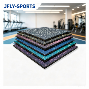 Suelo de Gimnasio de Caucho de Alta Elasticidad, Baldosas de Caucho para Gimnasio con Buen Rendimiento de Rebote, Protegen las Articulaciones de los Atletas Durante el Ejercicio - Product Image 1