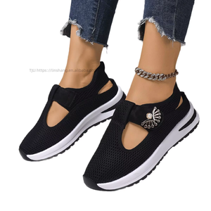 Women Autumn Magic Tape Thick Sole Breathable <b>Closed</b>-<b>Toe</b> <b>Sandals</b> Comfortable Sports Style <b>Sandals</b> - Product Image 5