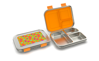 Boîte à lunch bento en acier inoxydable S304 brevetée CPCLFGBFDA, 1000 ml, étanche, sans danger pour les aliments, design rectangulaire pour bébés et enfants