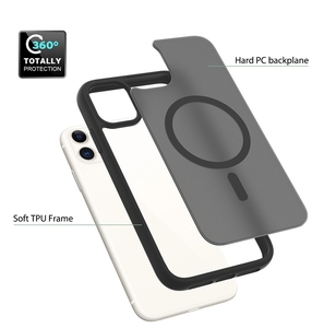 Custodia per telefono cellulare traslucido di lusso con anello magnetico sensazione di pelle per <span class=keywords><strong>iPhone</strong></span> <span class=keywords><strong>11</strong></span> custodia Custom <span class=keywords><strong>Cover</strong></span> del telefono - Product Image 6