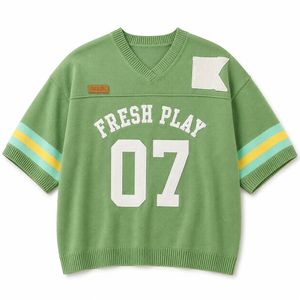 Pull en jersey court unisexe léger à col en V pour le sport et les jours de match - Product Image 2