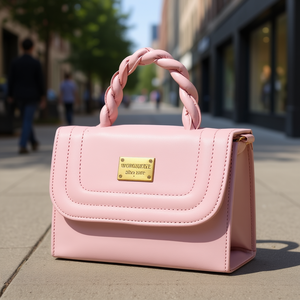 Sac de poitrine Ruby Lila pour femme, sac bandoulière en similicuir Lila, style moderne, décor plaqué or, couleur unie, adulte unisexe - Product Image 2