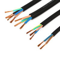 Câble en cuivre 300/500V, câble électrique multibrins RVV 5 conducteurs 2,5 mm² 4 mm² 6 mm², câble en PVC