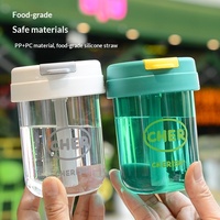 Bouteille d'eau écologique pour enfants avec paille, mini-gobelet Ton-Ton, grande capacité, en plastique, moderne, prête pour l'été, unisexe, pour bébés et jeunes enfants