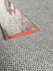 Commercio all'ingrosso speranza JS-6015 righello in plastica trasparente addensato doppio colore 15/20/30cm per studenti protezione degli occhi comodo - Product Image 6