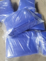 Bâche tissée enduite anti-UV bicolore bleu foncé et orange, taille personnalisée, imperméable, poids moyen, pour tente – Vente en gros usine