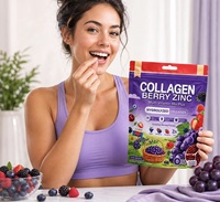 Natuurlijk suikervrij bloedsinaasappel collageenpoeder met 1000mg vitamine C, fruitextract beauty drankmix voor vrouwen, voor een stralende huid