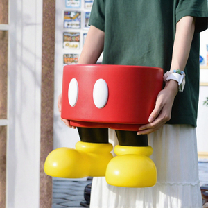 Tabouret bas créatif en résine motif dessin animé, siège pour enfants, décoration intérieure pour salon et entrée - Product Image 2