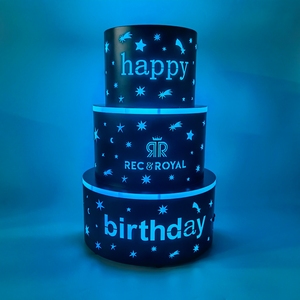 Espositore per Bottiglie di Vino a 3 Livelli in Ferro con Logo Personalizzato, Illuminazione LED, per Feste di <span class=keywords><strong>Compleanno</strong></span>, Nightclub, Bar, Presentatore di Bottiglie VIP - Product Image 3