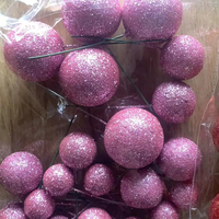 Décoration de gâteau 20 pièces/sac taille mixte 2 2.5 3 4cm brillant fausses boules or rose rouge boule joyeux anniversaire décoration de gâteau fournitures