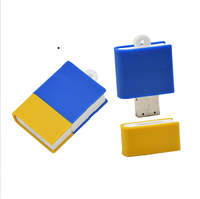 Unidad Flash USB 2.0 de Alta Velocidad con Diseño de Libro de Dibujos Animados en 3D, Transferencia de Datos, Respaldo, 1GB-128GB, Logotipo Personalizado, Garantía de 2 Años