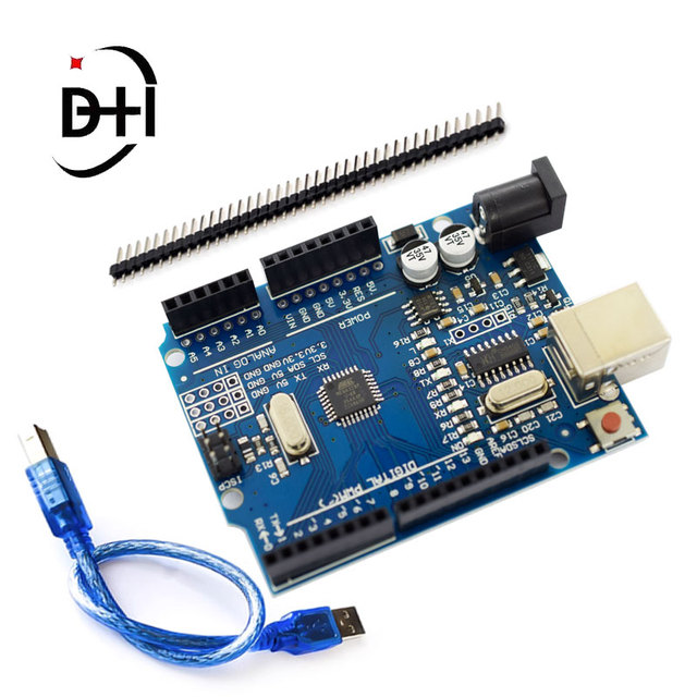 DH for Uno R3 Development Board Atmega328p Ch340 Ch340g for Arduino Uno R3 With Straight Pin Header and Cable