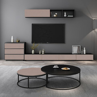 Ensemble de meubles de salon modernes et simples pour la maison, design en bois, meuble TV, ensemble combiné, table basse
