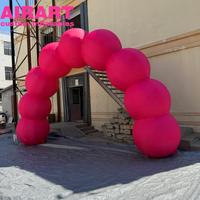 Arche gonflable rose, arche gonflable pour événements festifs, arche de ballons gonflables pour la présentation