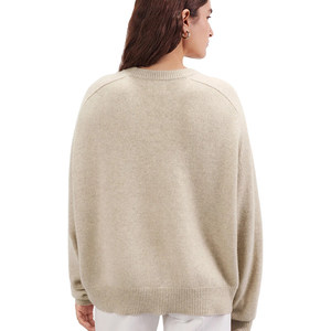 Suéter de Cachemira pura 100% personalizado para mujer, suéter de Cachemira antiarrugas, suéter de Cachemira con cuello redondo para mujer - Product Image 2