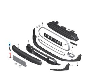 La imprimación de la cubierta del remolque del parachoques delantero 51117302479 es adecuada para BMW <span class=keywords><strong>MINI</strong></span> ONE F55 F56 - Product Image 4