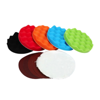 Kit de 10 tampons de polissage circulaires personnalisables de 75 mm à 200 mm (3 à 8 pouces) pour voiture, éponges de cirage et de lustrage